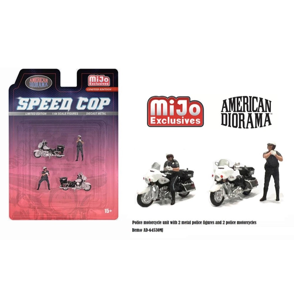 American Dioramas 1/64 Speed Cop Figure Set