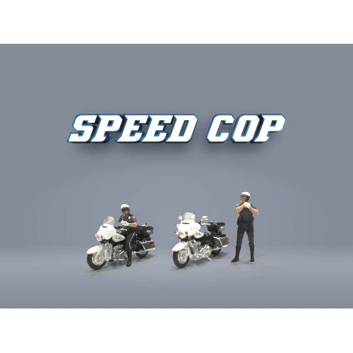American Dioramas 1/64 Speed Cop Figure Set