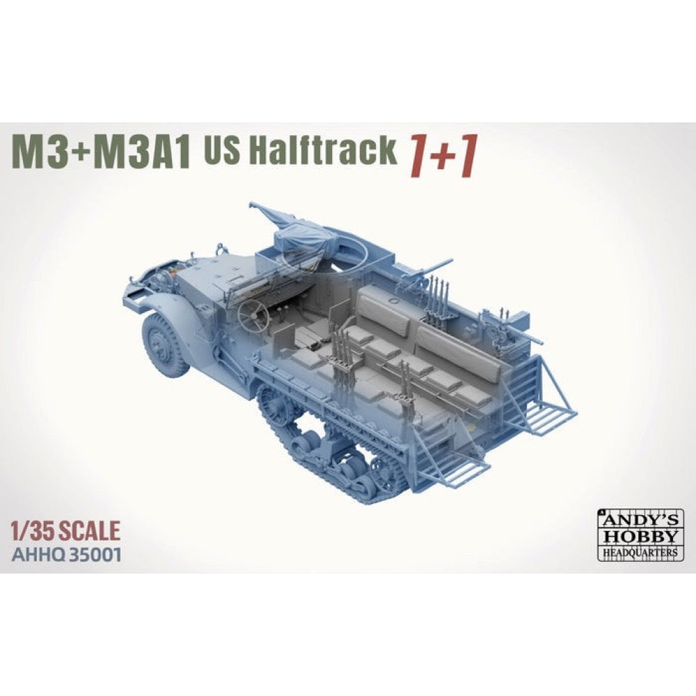Andy's Hobby HQ 1/35 M3 and M3A1 US WWII Halftrack Model Kit