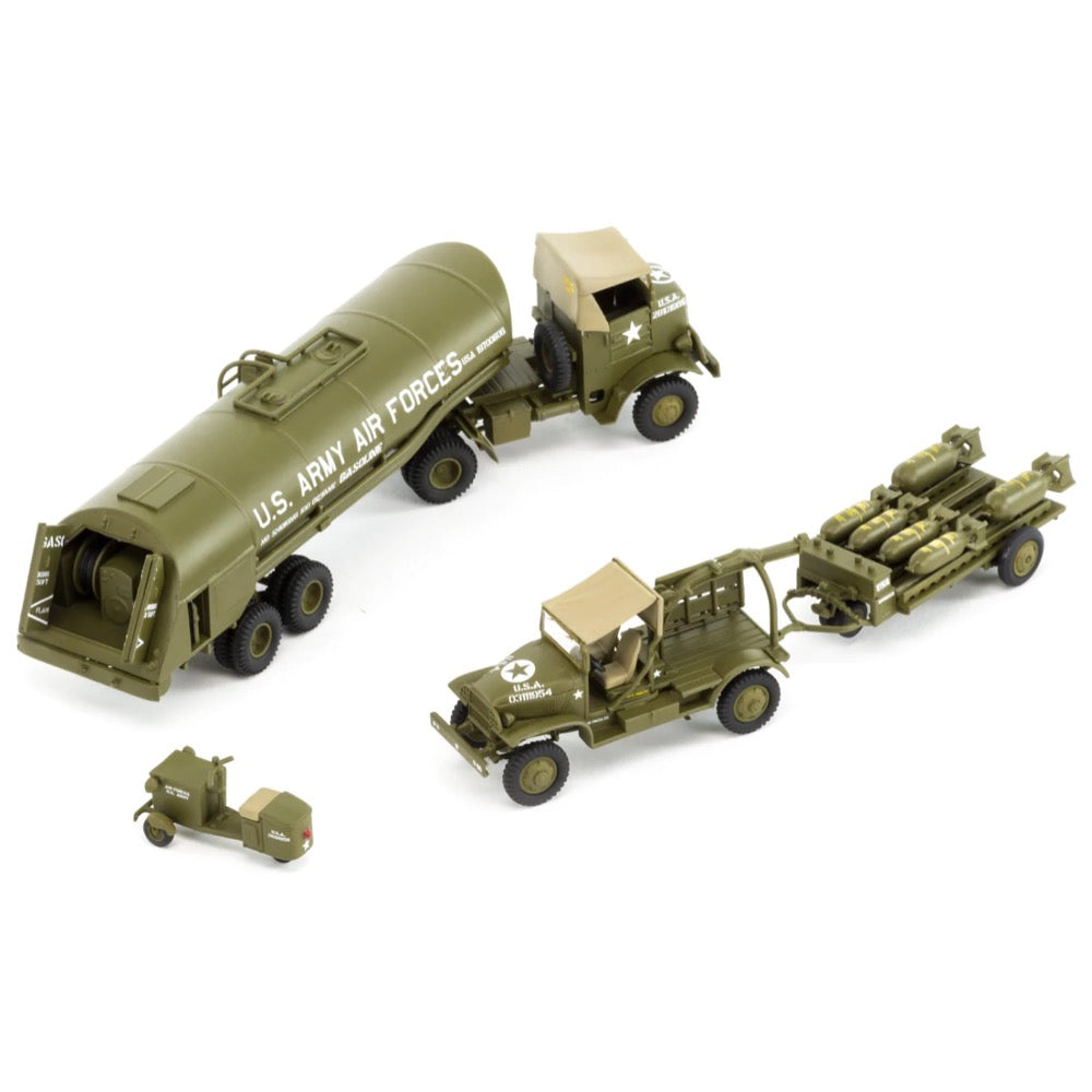 Airfix A06304 1/72 USAAF Bomber Re-Supply Set Autocar U-7144-T 4x4 Tractor Unit and F-1 Fuel Trailer
