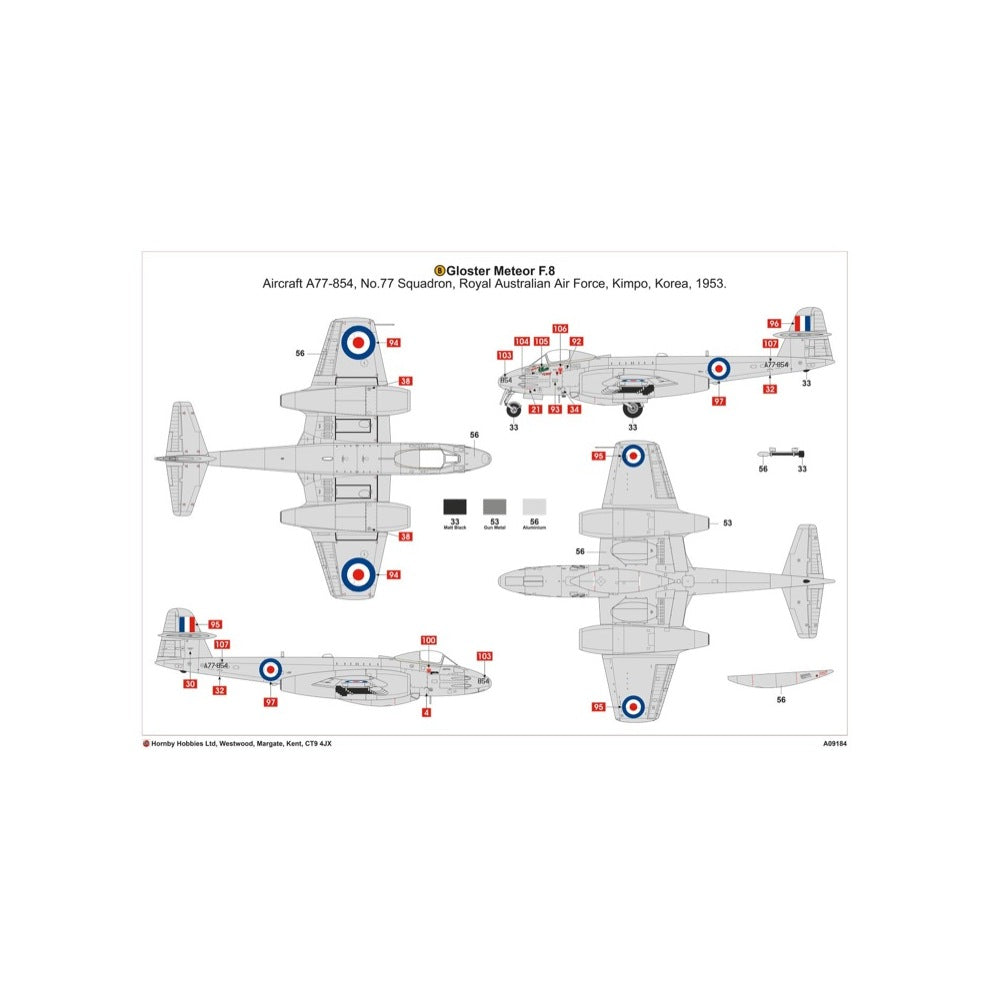 Airfix A09184 1/48 Gloster Meteor F8 Korean War