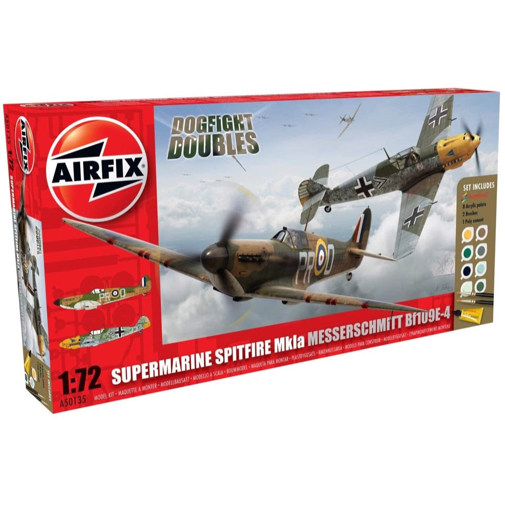 Airfix A50135 1/72 Dogfight Spitfire 1A-Messerschmitt Bf109E