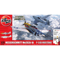 Airfix A50183 1/72 Messerschmitt Me262 & P-51D Mustang Dogfight Double Gift Set Plastic Model Kit