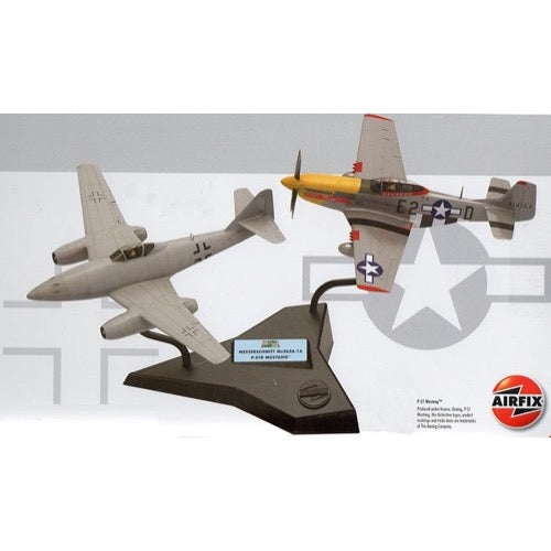 Airfix A50183 1/72 Messerschmitt Me262 and P-51D Mustang Dogfight Double Gift Set