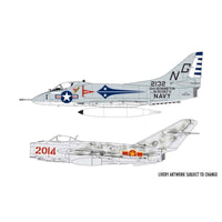 Airfix A50185 1/72 Mig 17 & Douglas Skyhawk Dogfight Double Gift Set Plastic Model Kit