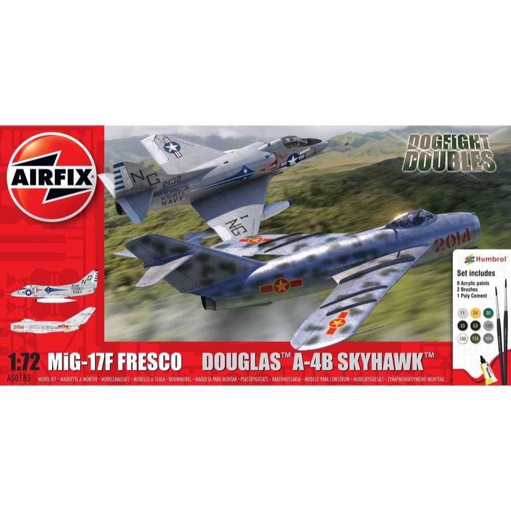Airfix A50185 1/72 Mig 17 & Douglas Skyhawk Dogfight Double Gift Set Plastic Model Kit