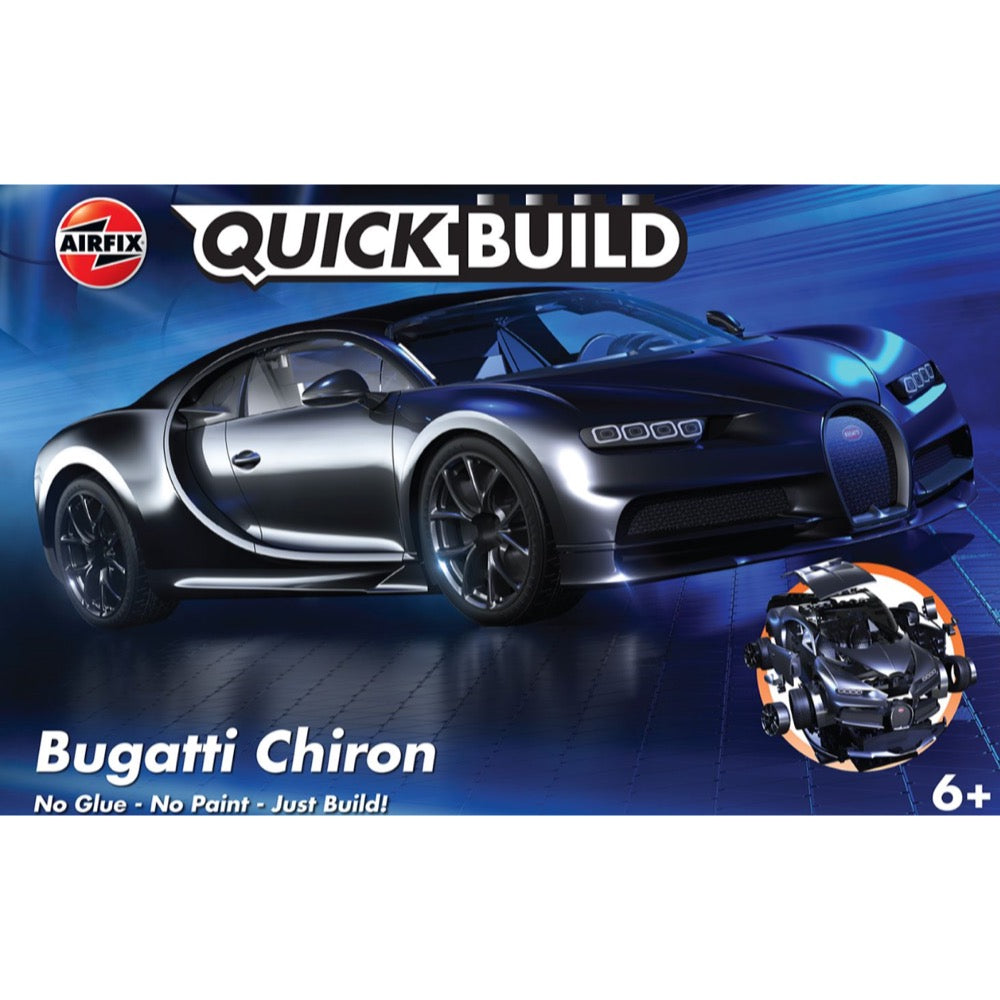 Airfix J6025 Bugatti Chiron Black QuickBuild 5055286648076