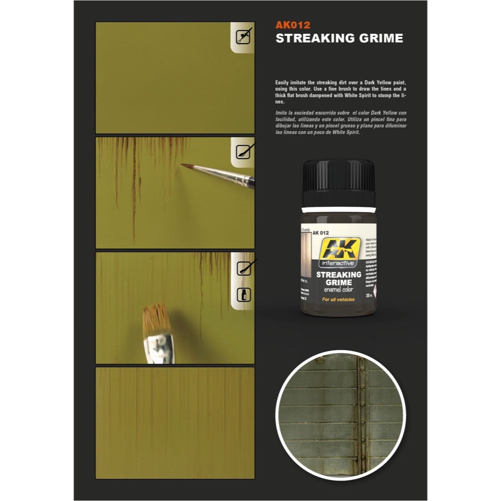 AK Interactive AK012 Weathering Streaking Grime General Enamel 35ml