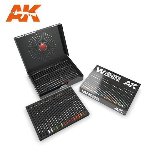 AK Interactive AK10047 Weathering Pencils Deluxe Edition Box 37 Pack