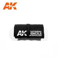 AK Interactive 10048 Weathering Pencils Full Range Cloth Case