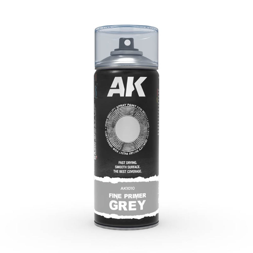 AK Interactive 1010 Fine Primer Grey Spray Paint 400ml
