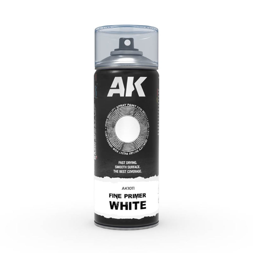 AK Interactive 1011 Fine Primer White Spray Paint 400ml