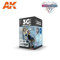AK Interactive AK1063 Wargame Color Blue Armor Acrylic Paint Set