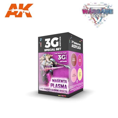 AK Interactive AK1068 Wargame Color Magenta Plasma and Glowing Effects Acrylic Paint Set