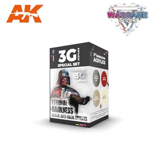 AK Interactive AK1070 Wargame Color Eternal Darkness Acrylic Paint Set