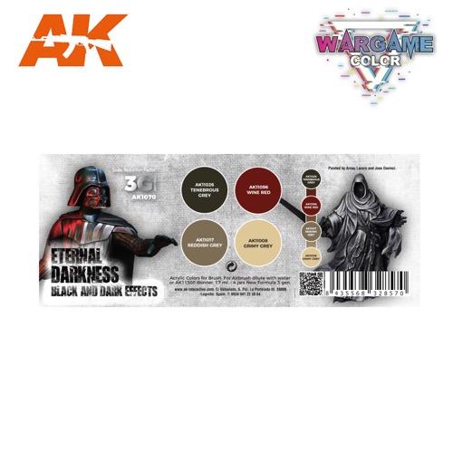 AK Interactive AK1070 Wargame Color Eternal Darkness Acrylic Paint Set
