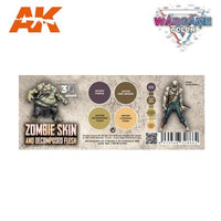 AK Interactive AK1076 Wargame Color Zombie Skin Acrylic Paint Set