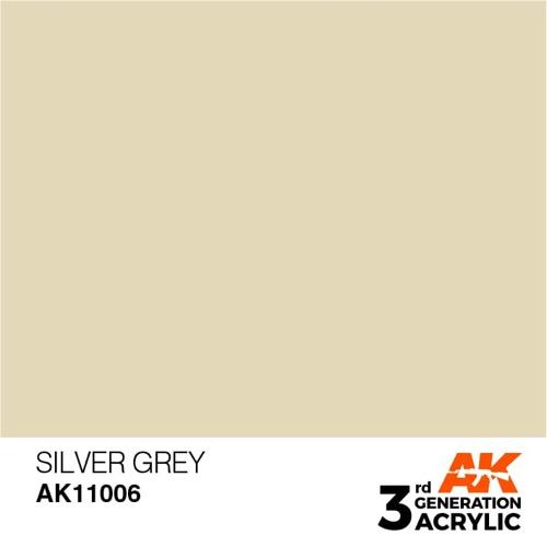 AK Interactive AK11006 Silver Grey Acrylic Paint 17ml (3rd Generation)