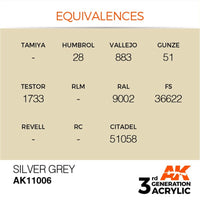 AK Interactive AK11006 Silver Grey Acrylic Paint 17ml (3rd Generation)