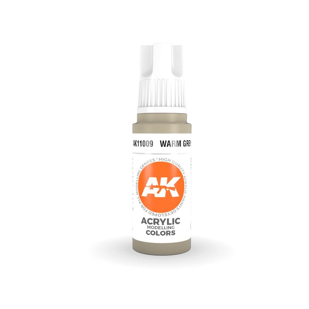 AK Interactive AK11009 Warm Grey Acrylic Paint 17ml (3rd Generation)