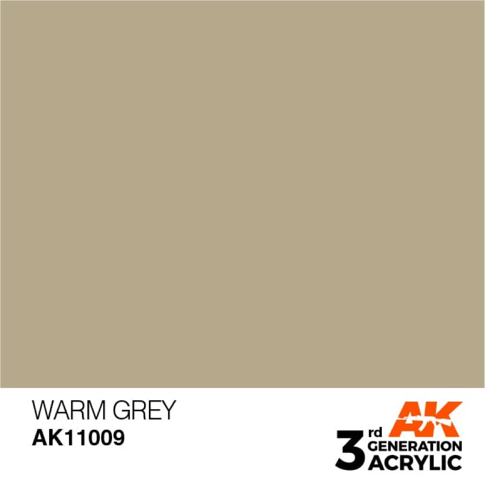 AK Interactive AK11009 Warm Grey Acrylic Paint 17ml (3rd Generation)