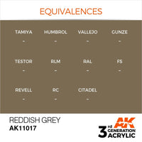 AK Interactive AK11017 Reddish Grey Acrylic Paint 17ml (3rd Generation)