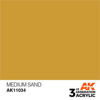 AK Interactive AK11034 Medium Sand Acrylic Paint 17ml (3rd Generation)