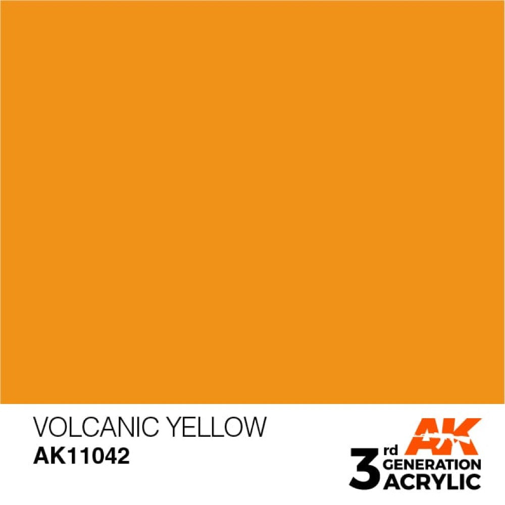 AK Interactive AK11042 Volcanic Yellow Acrylic Paint 17ml (3rd Generation)