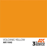 AK Interactive AK11042 Volcanic Yellow Acrylic Paint 17ml (3rd Generation)