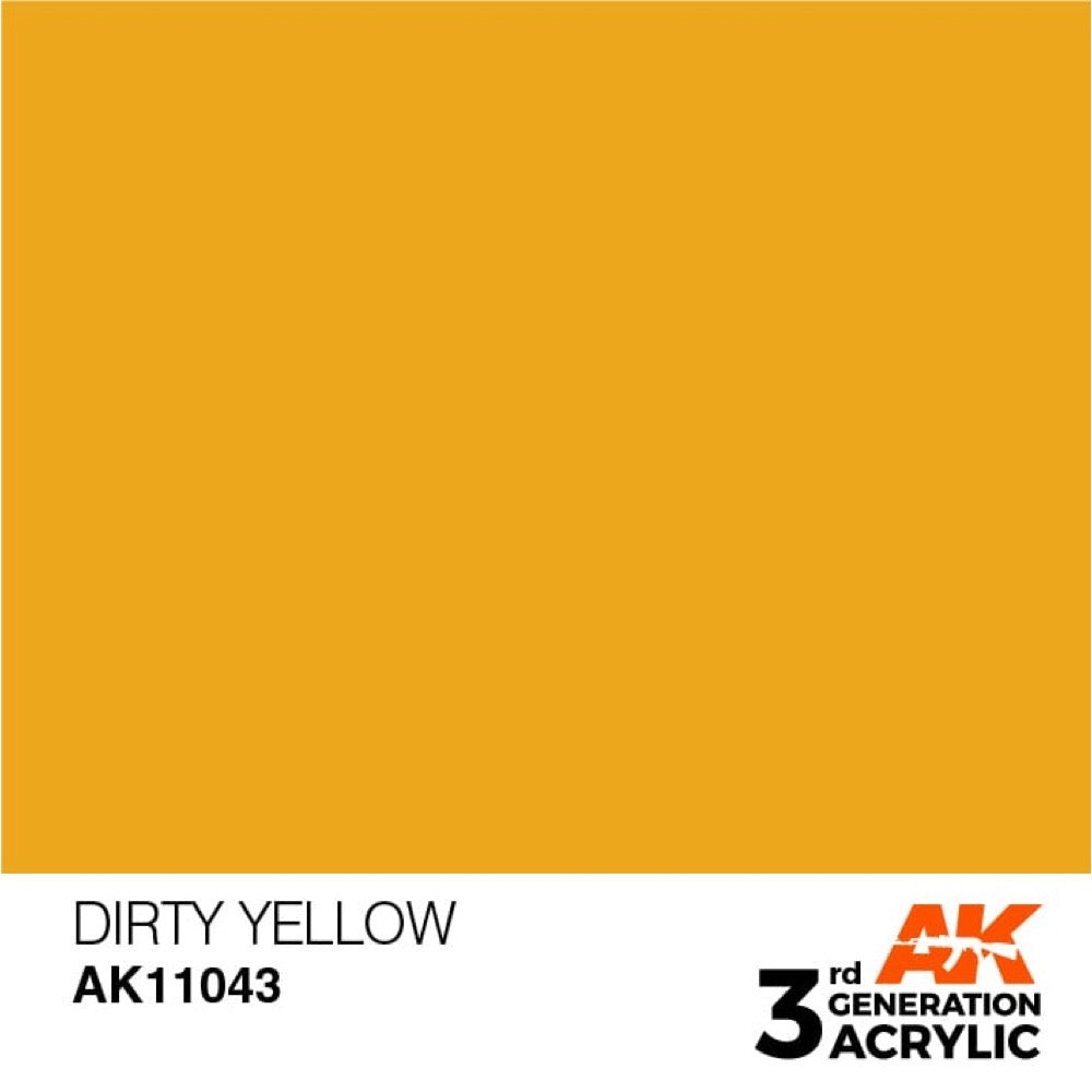 AK Interactive AK11043 Dirty Yellow Acrylic Paint 17ml (3rd Generation)