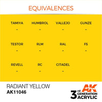 AK Interactive AK11046 Radiant Yellow Acrylic Paint 17ml (3rd Generation)