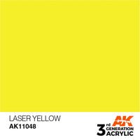AK Interactive AK11048 Laser Yellow Acrylic Paint 17ml (3rd Generation)