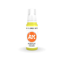 AK Interactive AK11049 Fluorescent Yellow Acrylic Paint 17ml (3rd Generation)