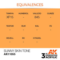AK Interactive AK11055 Sunny Skin Tone Acrylic Paint 17ml (3rd Generation)