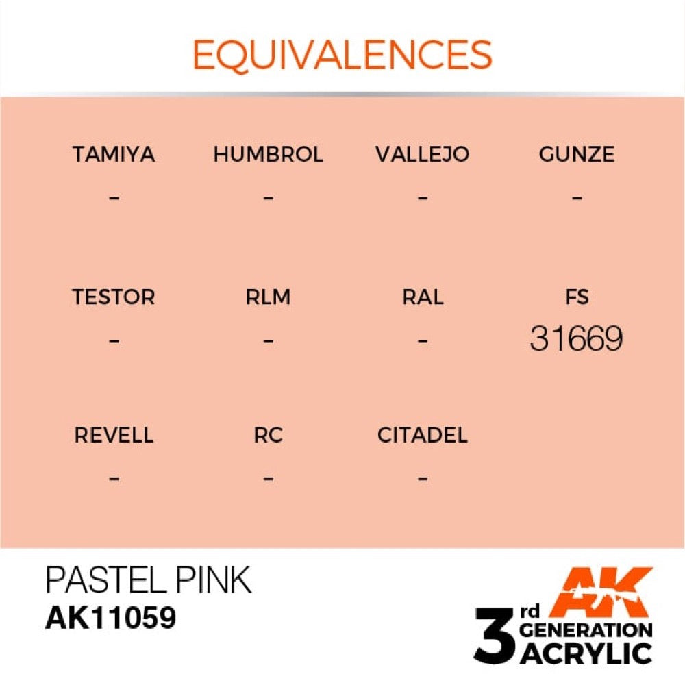 AK Interactive AK11059 Pastel PInk Acrylic Paint 17ml (3rd Generation)