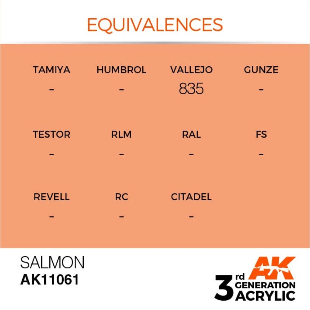 AK Interactive AK11061 Salmon Acrylic Paint 17ml (3rd Generation)