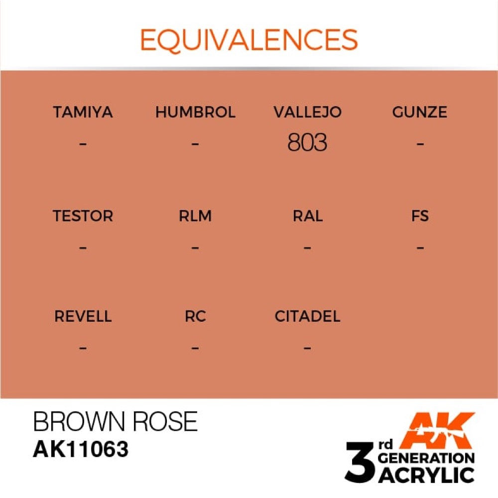 AK Interactive AK11063 Brown Rose Acrylic Paint 17ml (3rd Generation)