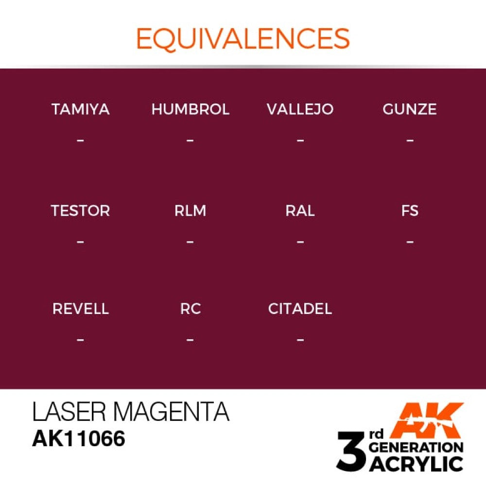 AK Interactive AK11066 Laser MagentaAcrylic Paint 17ml (3rd Generation)