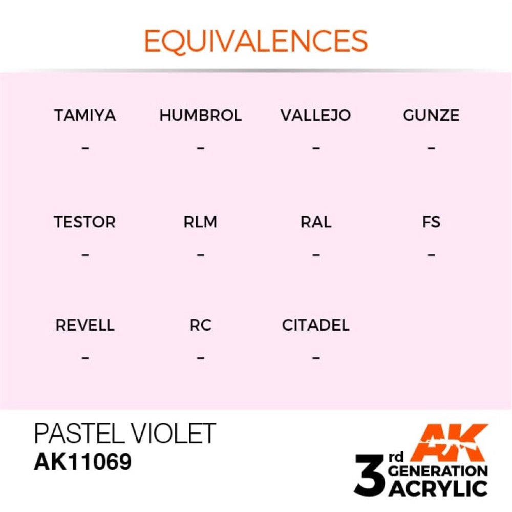 AK Interactive AK11069 Pastel Violet Acrylic Paint 17ml (3rd Generation)