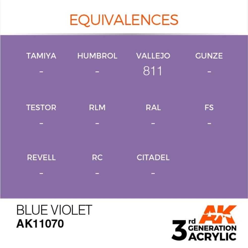 AK Interactive AK11070 Blue Violet Acrylic Paint 17ml (3rd Generation)