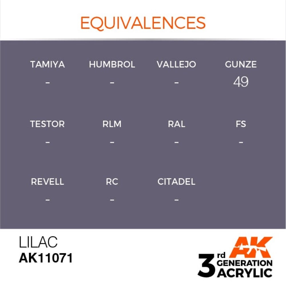 AK Interactive AK11071 Lilac Acrylic Paint 17ml (3rd Generation)