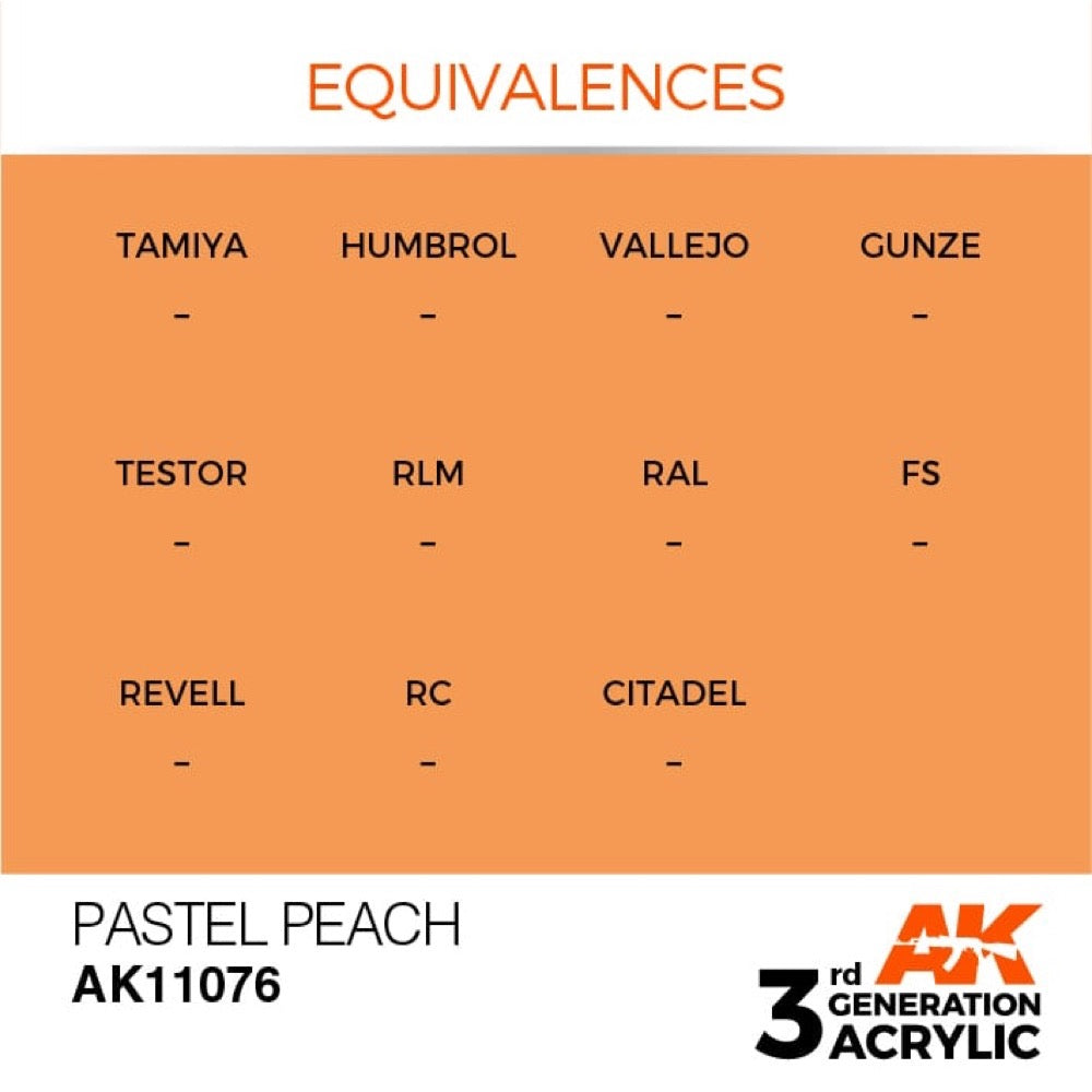 AK Interactive AK11076 Pastel Peach Acrylic Paint 17ml (3rd Generation)