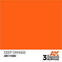 AK Interactive AK11080 Deep Orange Intense Acrylic Paint 17ml (3rd Generation)