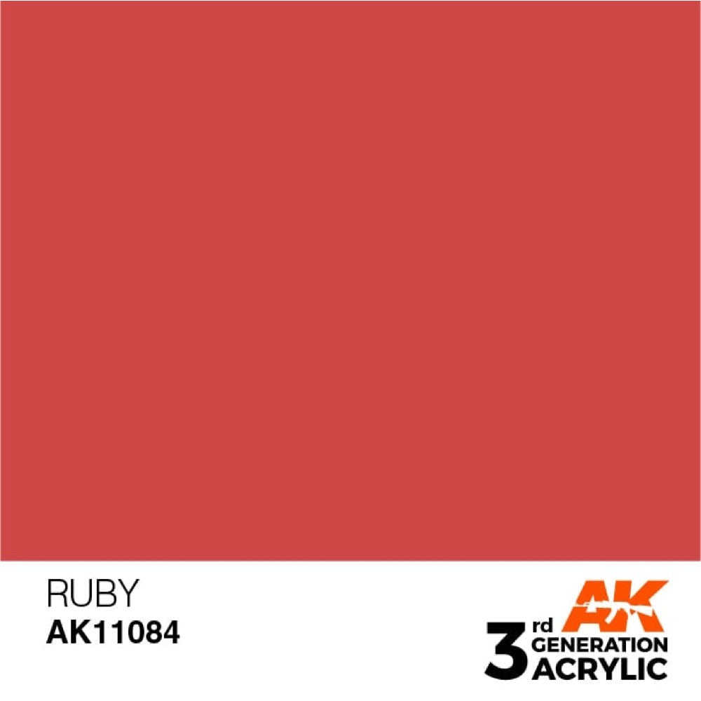 AK Interactive AK11084 Ruby Acrylic Paint 17ml (3rd Generation)