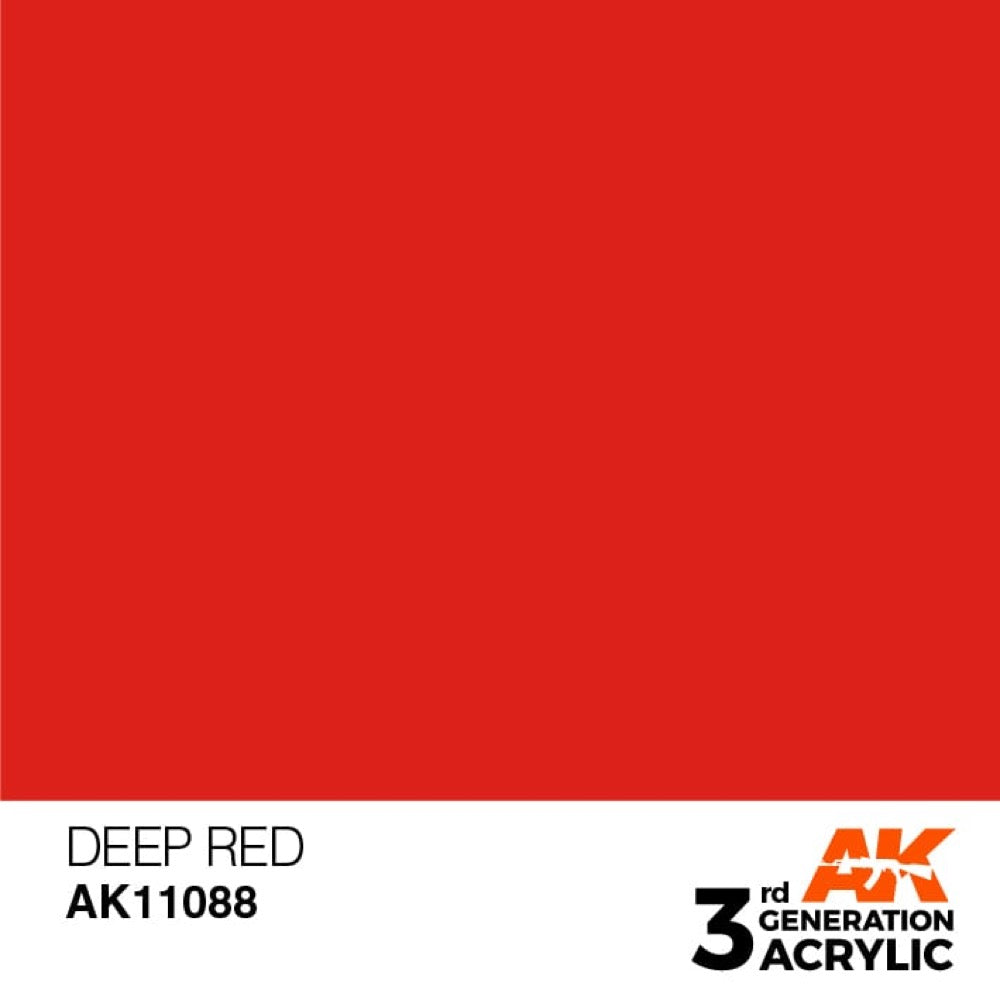 AK Interactive AK11088 Deep Red Intense Acrylic Paint 17ml (3rd Generation)