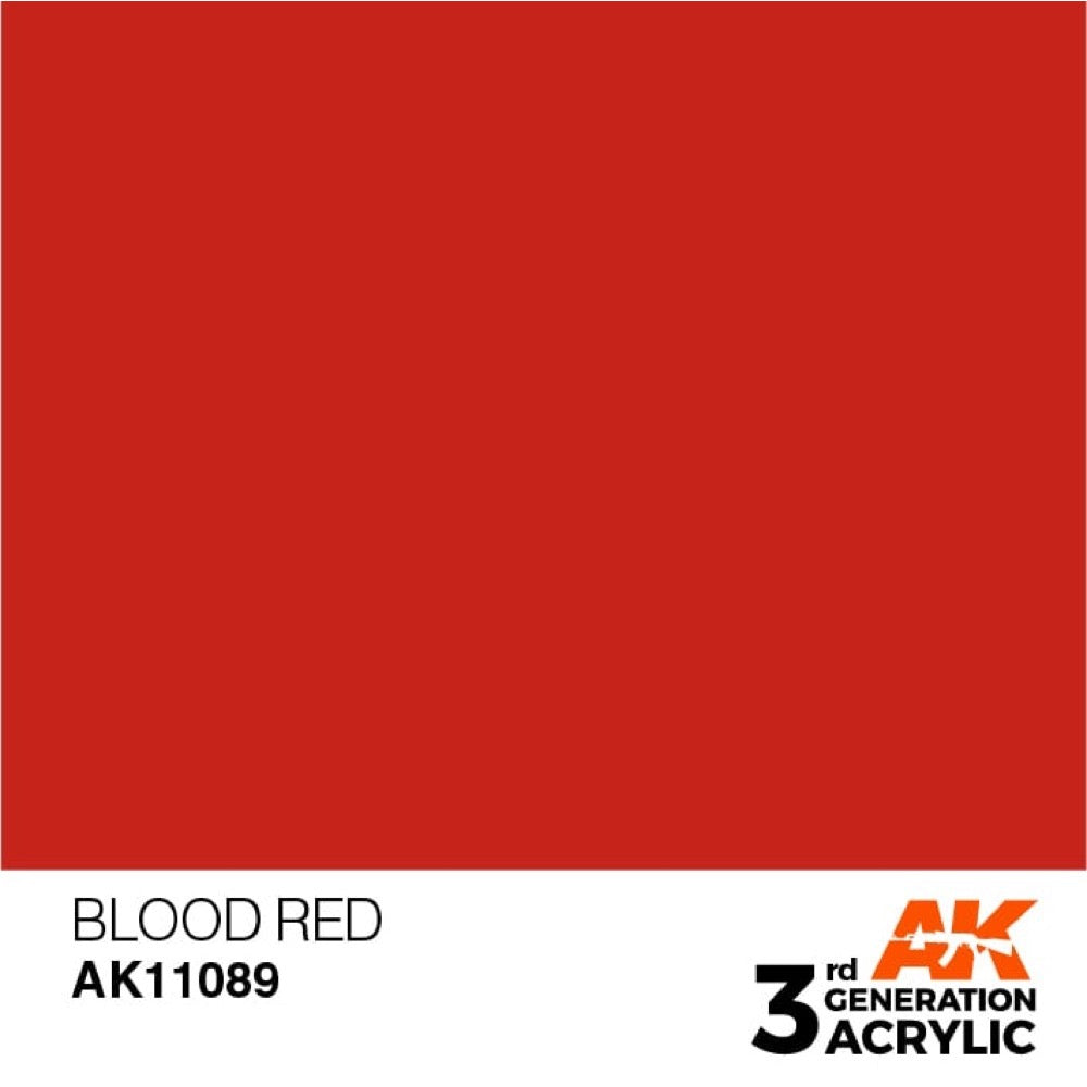 AK Interactive AK11089 Blood Red Acrylic Paint 17ml (3rd Generation)