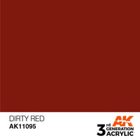 AK Interactive AK11095 Dirty Red Acrylic Paint 17ml (3rd Generation)