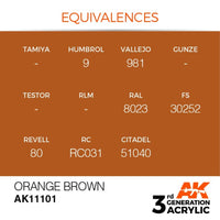 AK Interactive AK11101 Orange Brown Acrylic Paint 17ml (3rd Generation)