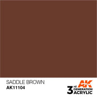 AK Interactive AK11104 Saddle Brown Acrylic Paint 17ml (3rd Generation)