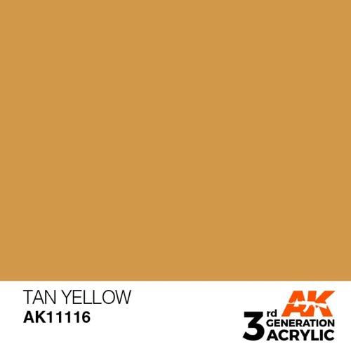 AK Interactive AK11116 Tan Yellow Acrylic Paint 17ml (3rd Generation)